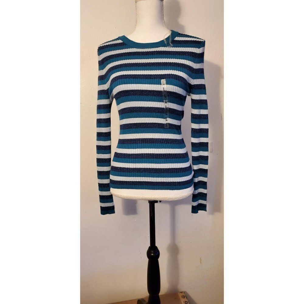 Hooked Up Long Sleeve Striped Pullover Sweater